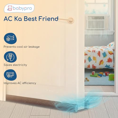 Image of BabyPro 38 inch Door Guard Strips Pack of 10, Door Seal Gap Filler, Brown | Polyester Foam Material, Sound-Proof, Noise & Dust Blocker, Insect Protector