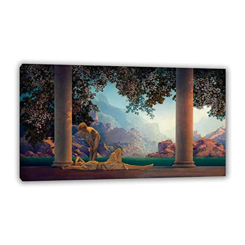Affiche Maxfield Parrish L'Aube tableau sur toile poétique et onirique