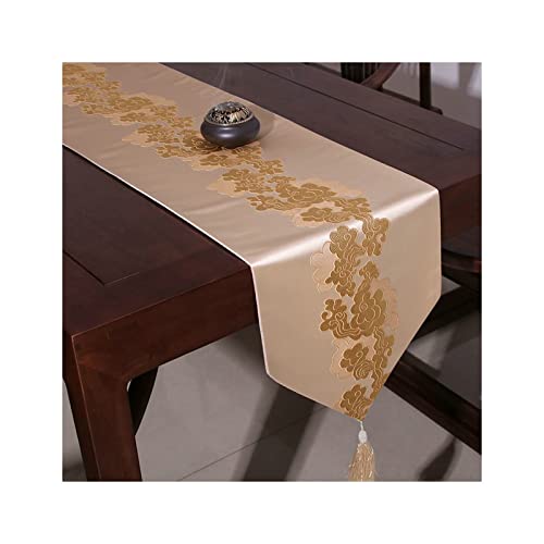 Chemin de table lavable jaune anti-plis pour protéger et décorer la table