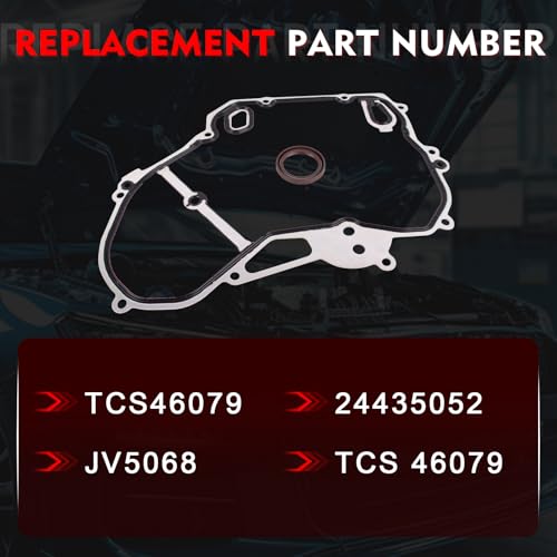Image of Timing Cover Gasket Set TCS46079, Compatible with 2002-2016 2.0L 2.2L 2.4L Chevy Equinox Cobalt HHR Captiva Sport, GMC Terrain, Buick Verano Regal, Pontiac G5 G6, Replaces 24435052, JV5068