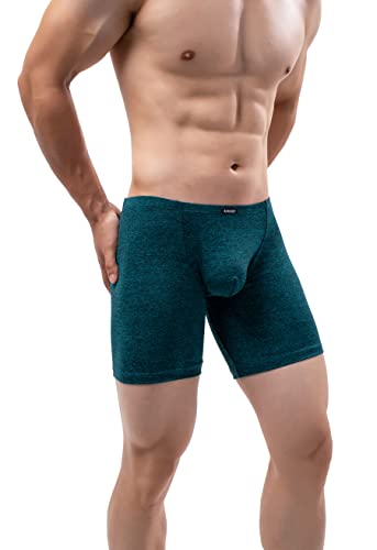 iKingsky Men's Long Leg Boxer Briefs Sexy Bulge Trunks No Ride Up Underwear Soft Men Underpanties2