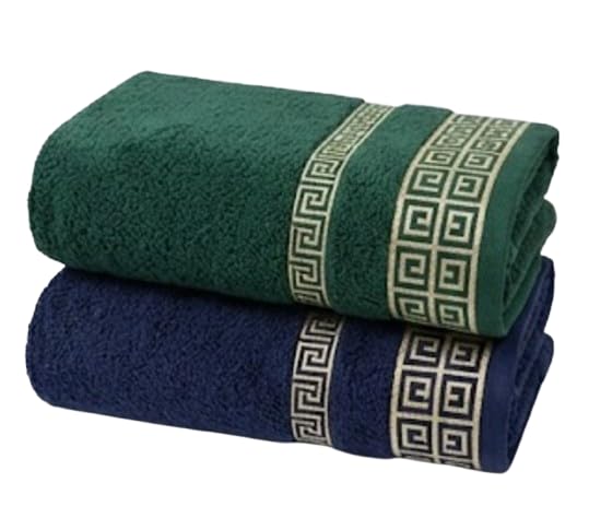 Image of Zym Multi Purpose Towel Set | 100 Cotton Soft Absorbent Bath and Kitchen (19 Inch X 33 Inch) Pack of 2 Blue