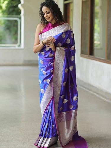 Image of Sugathari Women's Banarasi Saree Pure Kanjivaram Silk Saree Soft new ladies 2025 Design Wear Pattu Sarees Sadi Party Sari collections With Blouse Piece (San Pari-224)