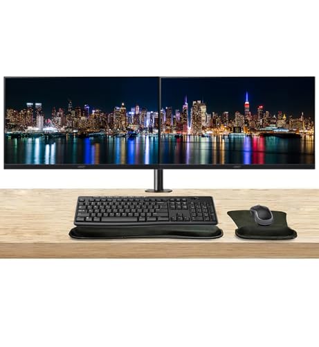 Image of Acer Vero B7 B277 E 27 inch 1080P FHD 100Hz 4ms Monitor, 2-Pack Bundle with VGA, HDMI, DisplayPort, Desk Mount Dual Monitor Stand, MK270 Wireless Keyboard & Mouse, Gel Mouse & Wrist Pad