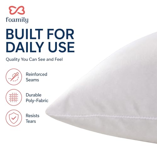 Image of Foamily Couch Pillows Inserts 26x26 Premium Decorative Pillows for Couch, Bed & Living Room, Soft Fluffy Throw Pillow Inserts for Home Decor