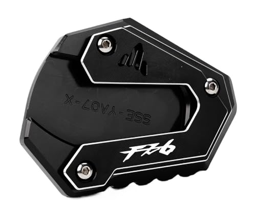 Extension béquille latérale CNC FZ6 Yamaha 2004-2009 moto noire