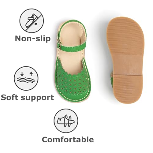 Image of THEE BRON Toddler Girls Espadrilles Sandals Hollow Out Rustic Dress Shoes