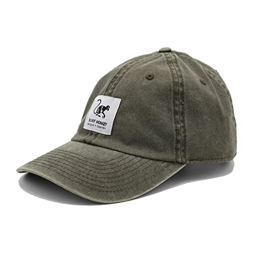 DRESSED IN MUSIC PLAY WITH ME Gorra Beisbol Classic Surf Monkey®   Gorra Dad de Sarga sin Estructura (Oliva)