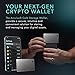 Arculus® Crypto Cold Storage Wallet, Secure Bitcoin Wallet, Crypto Hardware Wallet for NFTs, Ethereum, Bitcoin, Cardano and Other Cryptocurrencies, 3-Factor Authentication Crypto Wallet, Silver