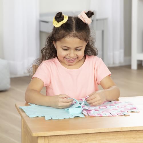 Melissa & Doug Created by Me! Heart Fleece Blanket, No-Sew Quilt Craft Kit - image 5