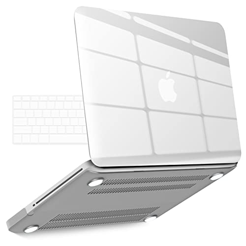 IBENZER Compatible with MacBook Pro 13 Inch case A1278 Release 2012-2008, Plastic Hard Shell Case with Keyboard Cover for Apple Old Version Mac Pro 13 with CD-ROM, Crystal Clear, P13CYCL+1 N
