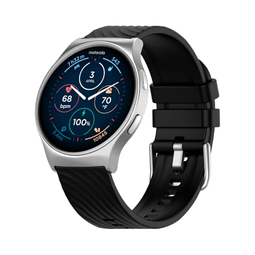 Motorola Moto Watch 120 - Premium Bluetooth Smartwatch with AMOLED Display, 10-Day Battery, Heart...