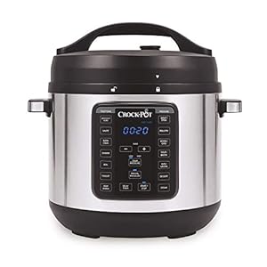Crock-Pot 8-Quart Multi-Use XL Express Crock Programmable Slow Cooker and Pressure Cooker with Manual Pressure, Boil & Simmer, Stainless Steel
