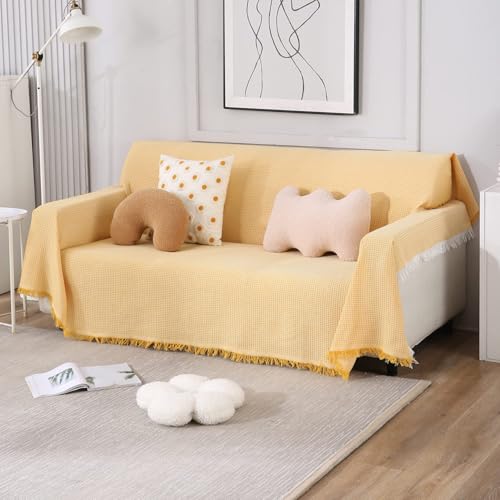 Image of HOKIPO Thick and Soft Sofa Cover Throw 3 Seater, 180 (D) x 300 (L) cm (NEW2-AR-4641-N5)