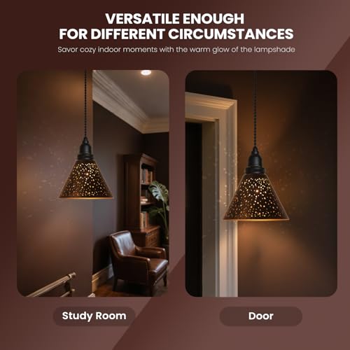 Image of Trumpet Pendant Light Shade 2 Packs, Fits Bedroom Lving Room and Bathroom for Chandelier Shades 2.4x7.4x5.7 inchcover for Pendant Light Wall Sconces Series