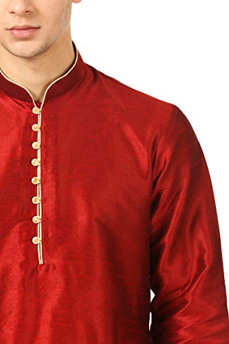 Image of Royal Kurta Men's Cotton Silk Dhoti Kurta (White)