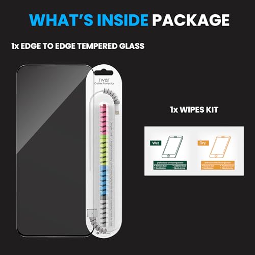 Image of ArmourPro Military Grade Gorilla Tempered Glass Screen Protector for Tecno Pova 7 and Pova 7 Pro 5G with Edge-to-Edge Protector Coverage, Cable Protector and Easy Installation kit (6.78 Inch)