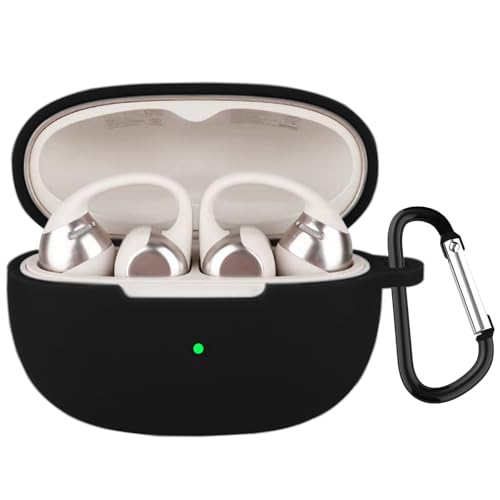 For Shokz opendots one �P�[�X�yDKEYIT�z�V���R�[���P�[�X Shokz opendots one �ی�J�o�[ �����[�d�\ �S�ʕی� �h�� �h�o �y�� �J���r�i�t�������h�~ �L�Y�h�~ �ϏՌ� (�u���b�N)