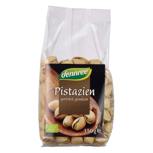 dennree Pistazien mit Schale, geröstet & gesalzen, 150g