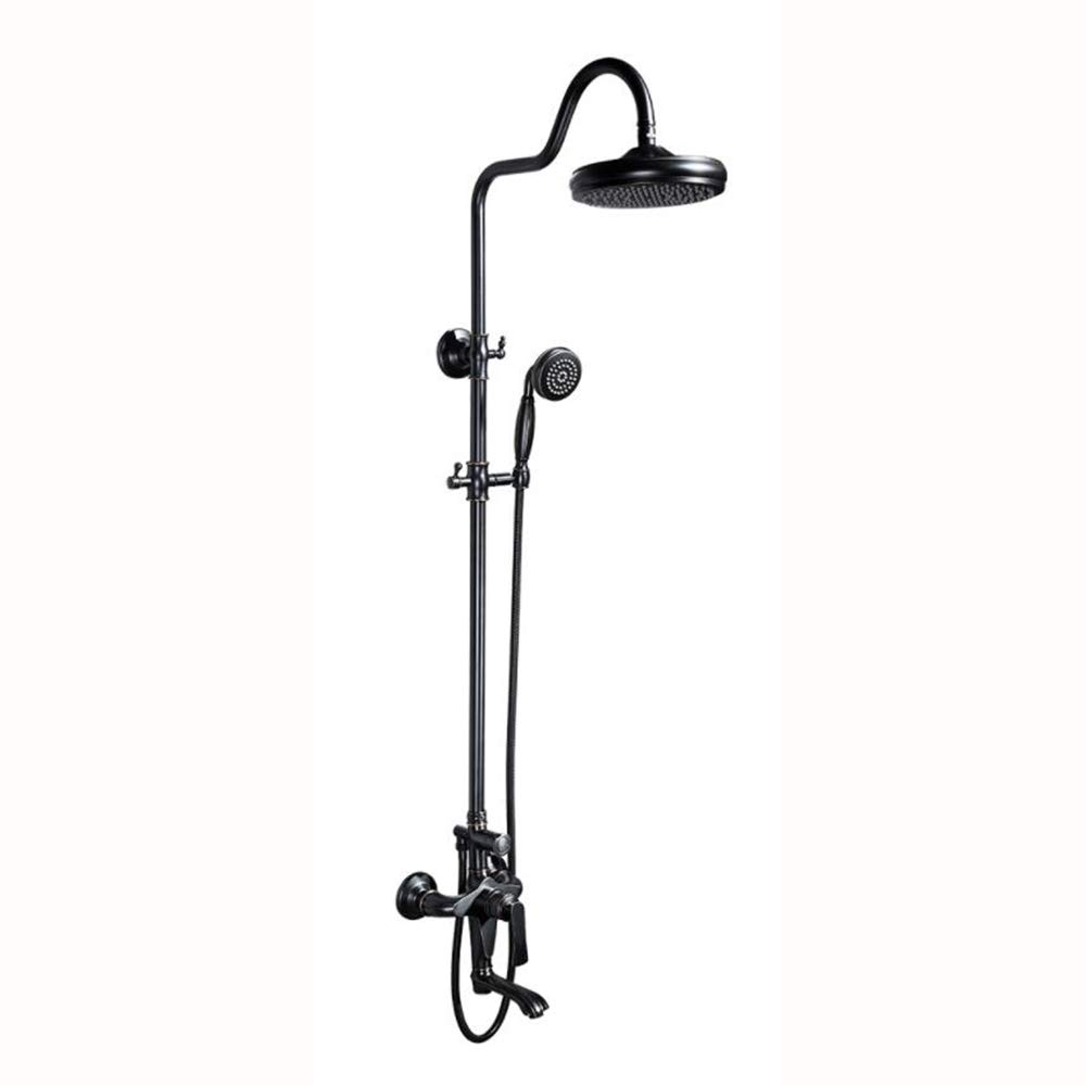 SWENEEN Handheld Showerluxury Bathroom Shower Faucet Combo Set,Oil Rubbed Bronze Shower System,Rain Shower Mixer Set With Shower Head,Hand Shower And Spout Tap,Wall Mounted,
