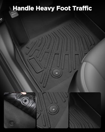 Image of Car Floor Mats for Chevy Cruze 2016-2019 Front Rear Cargo Accessories Set | TPE Material All Weather Easy-install Odorless Waterproof No Trim Non-slip Easy-clean Fits Sedan and Spare Tire Version Only