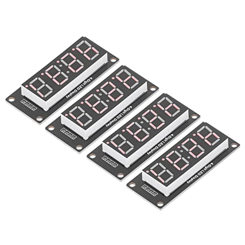 4 Digit Digital Tube LED Display Board 7 Segments Clock Module TM1637 0.56in LED Display Tube 7 Segments Clock Module TM1637 Module (Red MRA041D)
