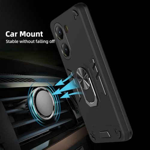 Image of NDCOM for Poco X7 Pro 5G Back Cover | Premium Poco X7 Pro Back Cover | Stylish Shockproof Ring Holder Case