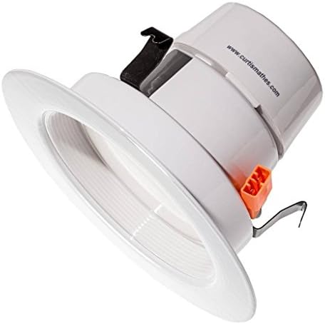 600 Lumens - 12W LED - Downlight - 60W Equal - 2700K - Fits 4 in. Can Lights - Integrated Baffle Trim - Dimmable - Curtis Mathes CM4DL-7201-927