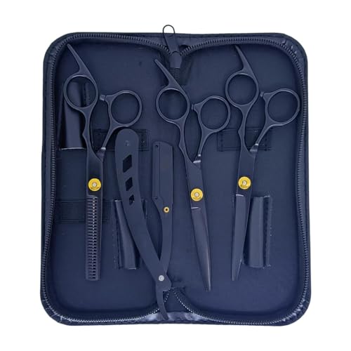 Kit Barbeiro Aço Inox Cabeleireiro Tesouras Navalha Pentes Barbearia Corte Masculino Profissional Ba
