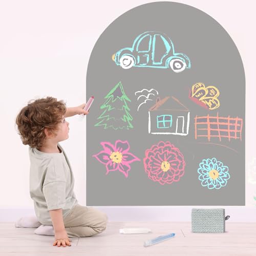 Image of Magnetic Arch Wall Decal for Kids(Light Gray)