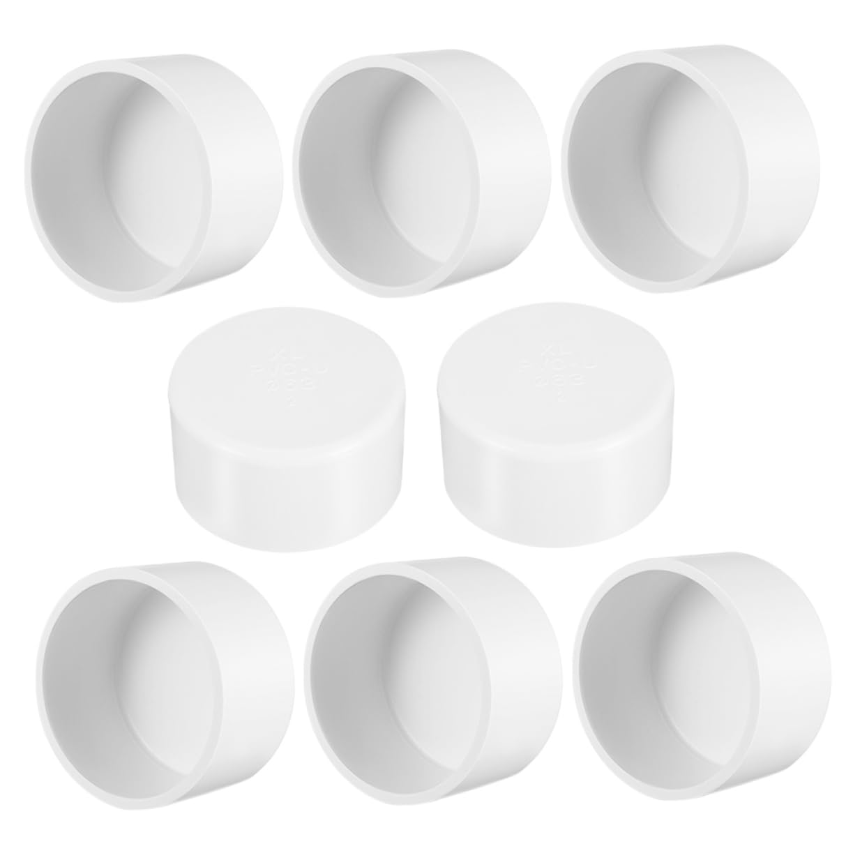 ERINGOGO 8pcs PVC Pipe End Caps Female Pipe Plug Caps for Inner User Friendly Installation