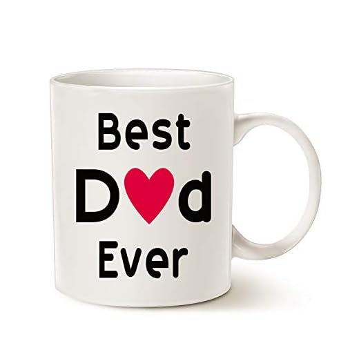 MAUAG Fathers Day Gifts Best Dad Coffee Mug, Best Dad Ever Unique Birthday Gifts Idea for Dad Father Papa Daddy Cup White, 11 Oz