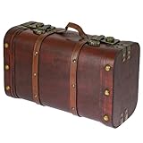 HMF Treasure Chest Peru 6412-140, de madera, maleta vintage, dimensiones 40 x 23,5 x 16,5 cm, tamaño grande, modelo Perú