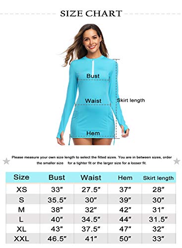 Hiskywin US-HF805-PINK-S Women'S Long Sleeve Uv Sun Protection Rash Guard Side Adjustable Wetsuit Swimsuit Top Hf805-Pink-S thumb #5