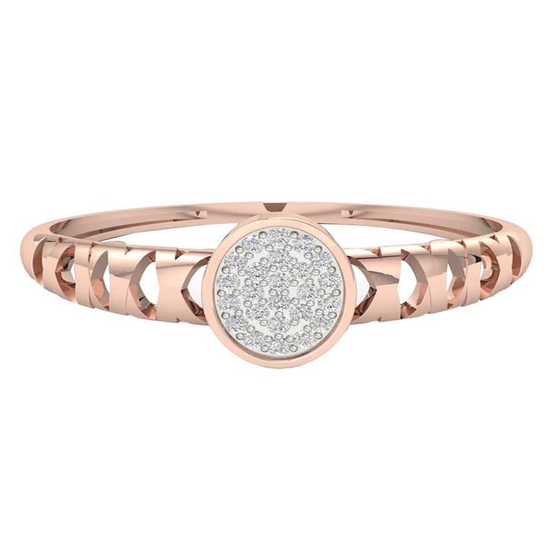 Image of DISHIS 14K /18K Rose Gold Diamond Ring for Women