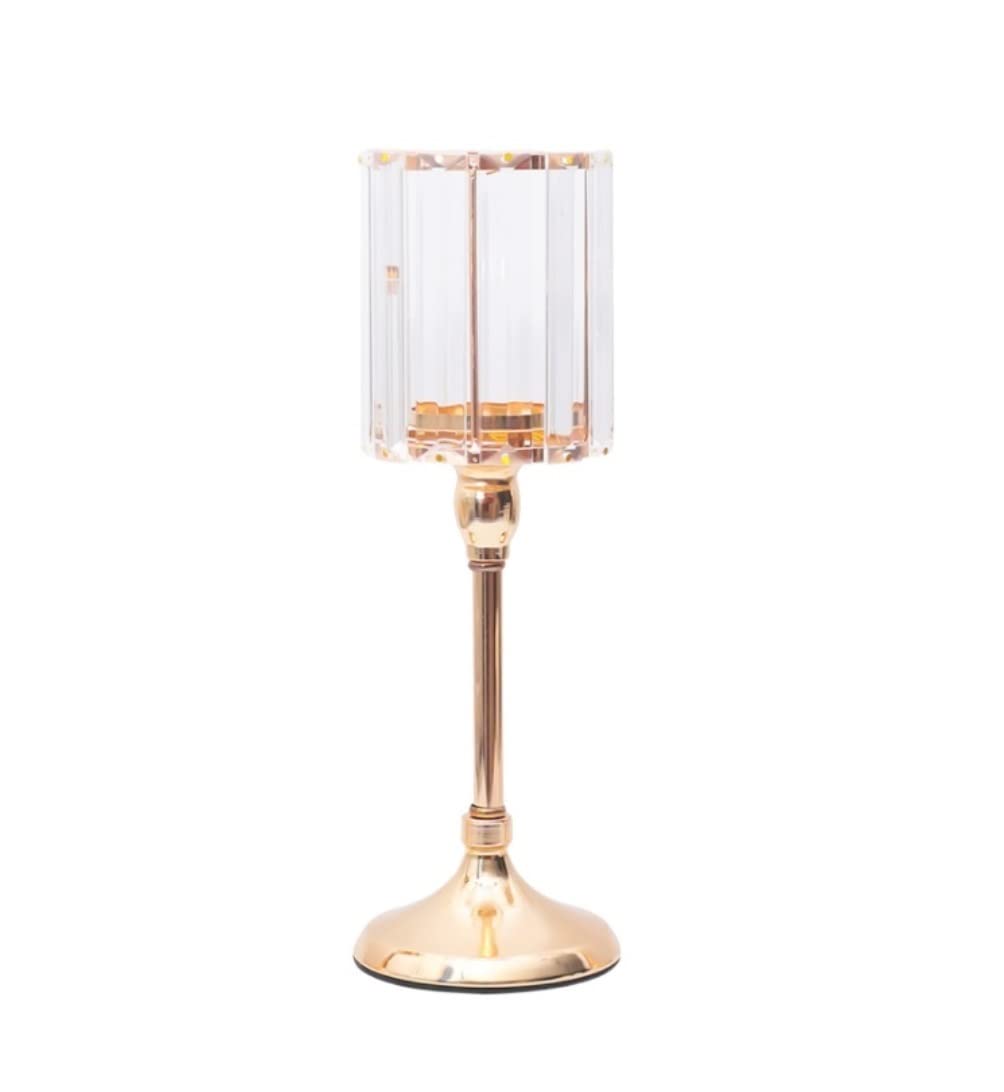 Candle Holder Stand Candle Stand Decoration Candlestick Nordic Romantic Candlelight Dinner Props European Style Holder Sturdy(10.5 * 10.5 * 37.5cm)