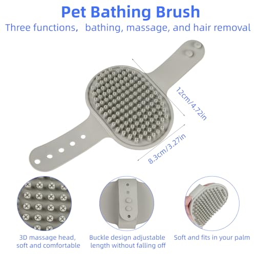 Image of COM4SPORT Collapsible Dog Bathtub,26L Foldable Pet Bathtub and Silicone Shower Brush, Pet Wash Tub for Puppy, Small Dog and Cat
