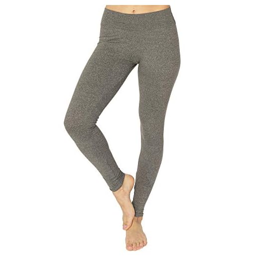 Made in USA Eco Friendly Stretchy Yoga Pants Leggings for Women, Mid Waist Ankle Length, Moisture Wicking, UV Protection +50, Buttery Soft Material Feels Great On Skin (Steel