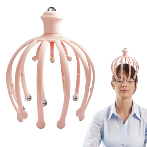 Octopus Claw Head Scratcher - Masseur manuel du cuir chevelu pour la réduction du stress et la relaxation | Outil de massage portable