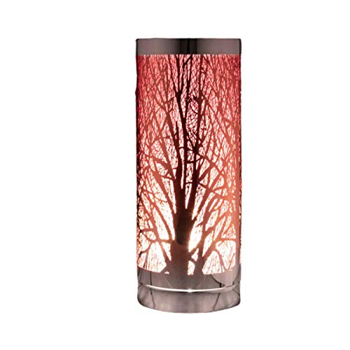 Brûleur de cire tactile avec effet 3D, lampe veilleuse branches roses