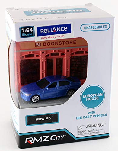 Buy Book Store Diorama with BMW M5, Scale 1:64 in Pink-Blue by RMZ