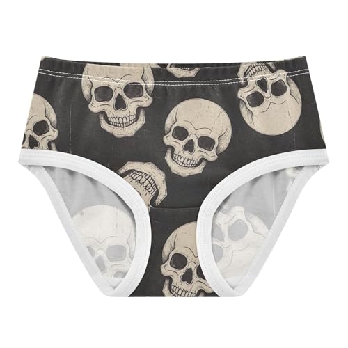 Cotton Toddler Underwear Floral Grunge Skulls Black Girl Panties Cute Durable Kids Undies Briefs 2t