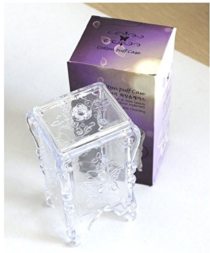 ANKKO Make-up-Aufbewahrungsbox mit Schmetterlingsmuster, aus Baumwolle, transparent