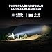 PowerTac Huntsman 1250 Lumens, 510 Meters Long Range Mlok & Picatinny Rail Mounted Tactical Weaponlight Rechargeable Flashlight with Remote Pressure Switch, IPX8 Waterproof