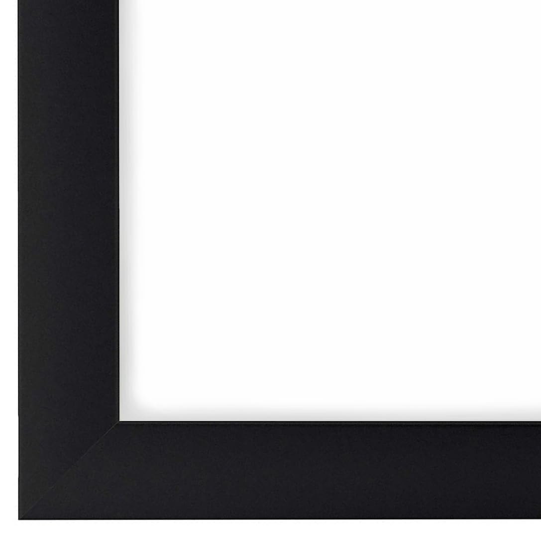 FRAMO Marco de fotos de madera 75 x 105 cm (Tamaño de la imagen) en negro mate | Tamaño seleccionable | Carteles | Rompecabezas | Collage | Personalizado