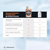 Vitamin B-Komplex extra hochdosiert, 120 vegane Tabletten für 4 Monate, Alle B-Vitamine mit optimaler Bioverfügbarkeit, Natürliche Nahrungsergänzung ohne Zusatzstoffe