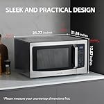 Toshiba Air Fryer Combo 4-in-1 Countertop Microwave Oven, Smart Sensor, Convection, Mute Function, Position Memory 13.6" Turntable, 1.5 Cu Ft, 1000W, Silver, ML-EC42P(SS) - Image 5