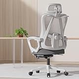オフィスチェア 椅子 デスクチェア オフィスチェア メッシュ ハイバック リクライニング フットレスト付き 勉強椅子 パソコンチェア ゲーミングチェア 在宅ワーク 疲れにくい 150kg耐荷重 pcチェア 調節可能腰サポート 調節ヘッドレスト 静音キャスター (グレー)