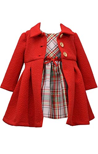 Bonnie Jean Girl's Holiday Christmas Dress and Coat Set for Baby, Toddler...