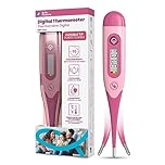 ByFloProducts Flexible Digital Thermometer – Comfortable & Safe Baby Thermometer, 10 Sec Fast & Accurate Readings – Oral Thermometer, Rectal & Underarm with Celsius/Fahrenheit, 100% Canadian Owned